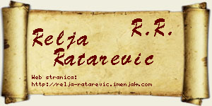 Relja Ratarević vizit kartica